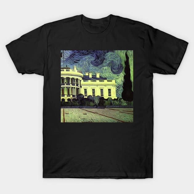 White House in Van Gogh's style T-Shirt by Classical